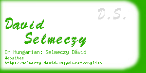 david selmeczy business card