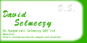 david selmeczy business card